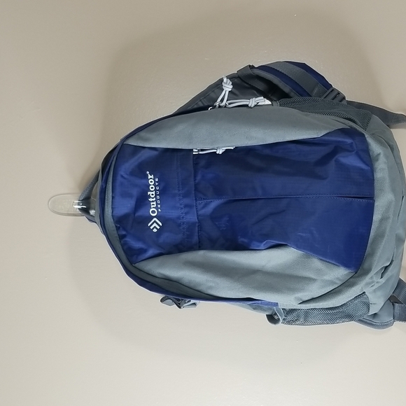 OUTDOOR PRODUCTS TRAVERSE BACKPACK UNISEX HIKING-DAYPACK NAVY GREY - Picture 2 of 8